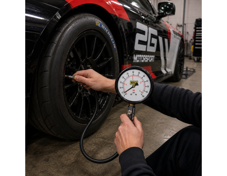 Large 4 Inch Dial Tyre Pressure Gauge