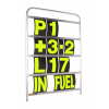 B-G Racing - Standard Yellow Pit Board Number Set