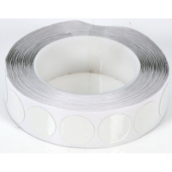 B-G - Aluminium Self-Adhesive White Tape Discs – 25mm Diameter