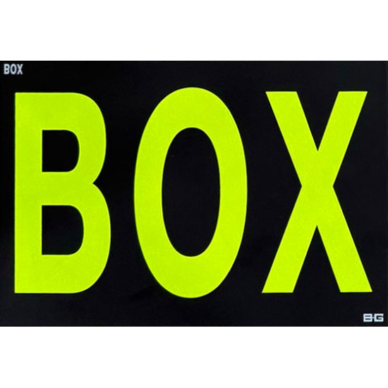 B-G Racing - Standard Pit Board - BOX Symbol