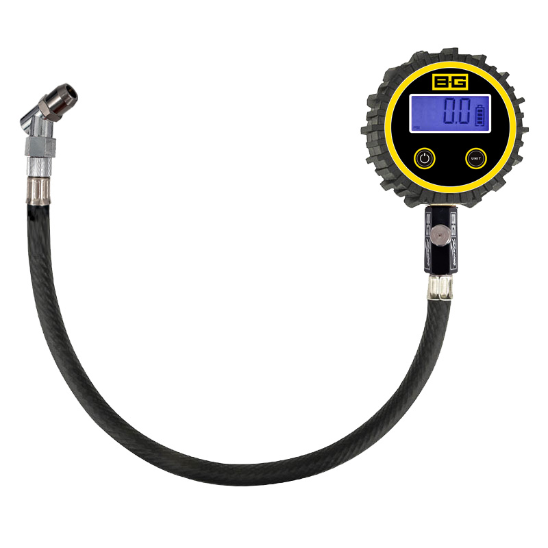 B-G Racing - 2.5 Inch Digital Tyre Pressure Gauge - 0-60 PSI / 0-4 BAR