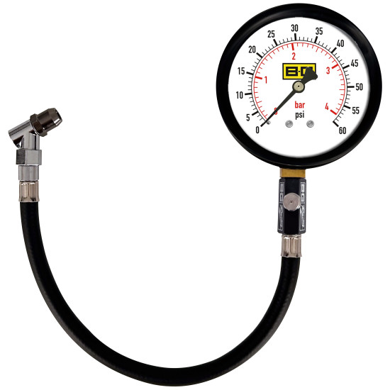 B-G Racing - 4 Inch Tyre Pressure Gauge - 0-60 PSI / 0-4 BAR